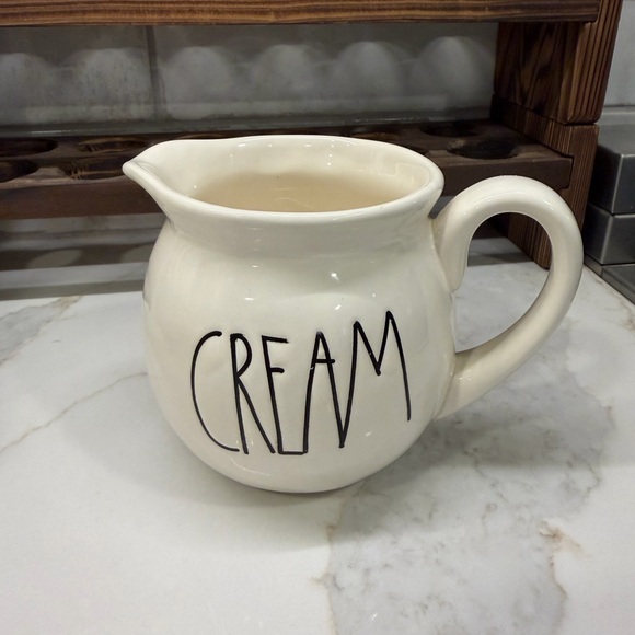 Vintage Rae Dunn Magenta CREAM Creamer Pitcher Early Piece Collector Farmhouse